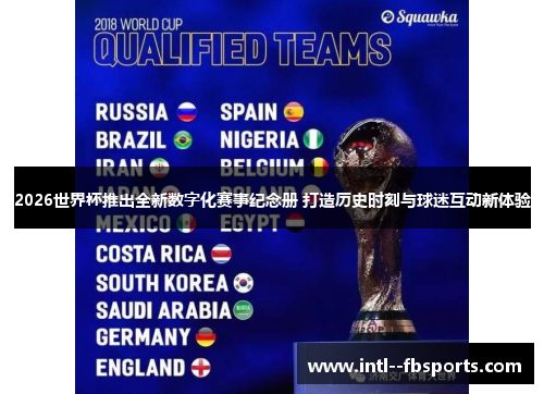 2026世界杯推出全新数字化赛事纪念册 打造历史时刻与球迷互动新体验